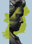 Beethoven profile against a map of Ireland